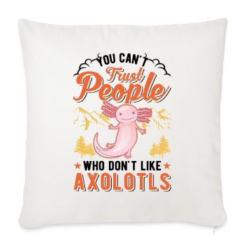 Axolotl Queue Cadeau Amphibien Axolotl - Housse de coussin décorative 45 x 45 cm - blanc nature - Devant