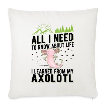 Axolotl Gift Tailed Amphibian - Sofa pillowcase 17,3'' x 17,3'' (45 x 45 cm) - natural white - Front