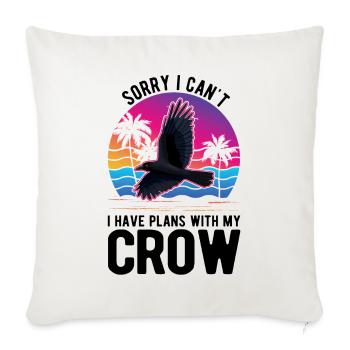 Crow Gift Crow Raven Beetle Breeder - Sofa pillowcase 17,3'' x 17,3'' (45 x 45 cm) - natural white - Front