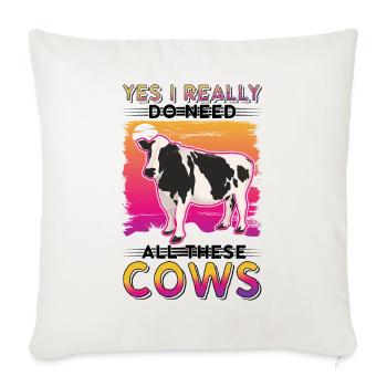 Cow Cattle breeder Farmer Cows Farmer - Sofa pillowcase 17,3'' x 17,3'' (45 x 45 cm) - natural white - Front