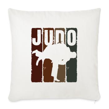 Japanischer Kampfsport Judo - Sofakissenbezug 45 x 45 cm - Naturweiß  - Vorne