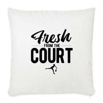 Tennisplatz Spruch Für Tennis - Sofakissenbezug 45 x 45 cm - Naturweiß  - Vorne