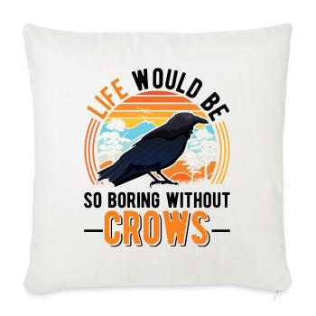 Crow Raven Crow Crow Husbandry Crow Breeder - Sofa pillowcase 17,3'' x 17,3'' (45 x 45 cm) - natural white - Front