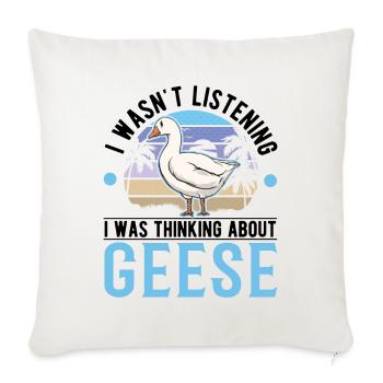 Geese Goose breeder Goose - Sofa pillowcase 17,3'' x 17,3'' (45 x 45 cm) - natural white - Front