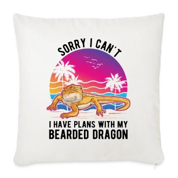 Bearded dragon saying Bearded Dragon - Sofa pillowcase 17,3'' x 17,3'' (45 x 45 cm) - natural white - Front