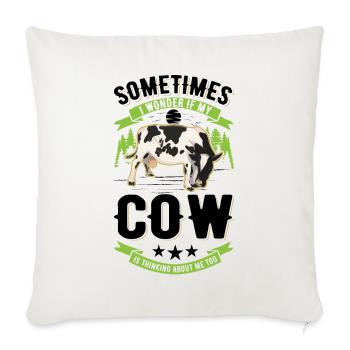 Cow Cattle breeder Farmer Cows Farmer - Sofa pillowcase 17,3'' x 17,3'' (45 x 45 cm) - natural white - Front
