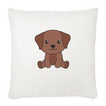 Labrador chiens mignons drôle Labrador - Housse de coussin décorative 45 x 45 cm - blanc nature - Devant