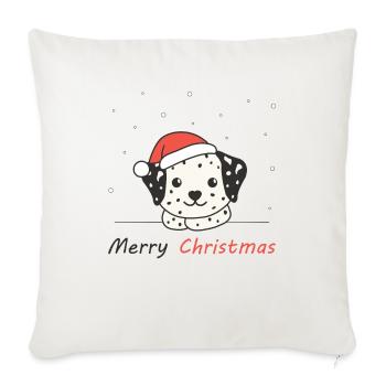 Dalmatian Christmas Snow Winter Animals Dogs - Sofa pillowcase 17,3'' x 17,3'' (45 x 45 cm) - natural white - Front