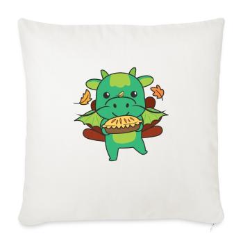 thanksgiving day outfits Truthahn Drache mit Pie - Sofakissenbezug 45 x 45 cm - Naturweiß  - Vorne