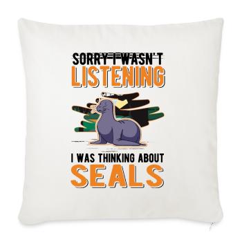 Robbe Gift Sea Lion - Sofa pillowcase 17,3'' x 17,3'' (45 x 45 cm) - natural white - Front