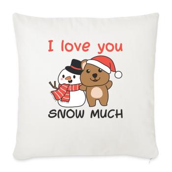 Quokka I love you snow much snowman pun - Sofa pillowcase 17,3'' x 17,3'' (45 x 45 cm) - natural white - Front