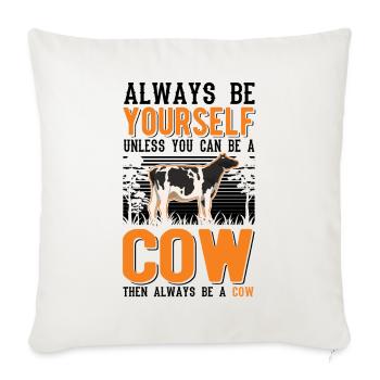 Cow Gift Farmer Cattle Breeder Cows - Sofa pillowcase 17,3'' x 17,3'' (45 x 45 cm) - natural white - Front