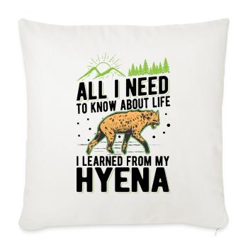 Hyäne Geschenk Erdwolf Hyena - Sofakissenbezug 45 x 45 cm - Naturweiß  - Vorne