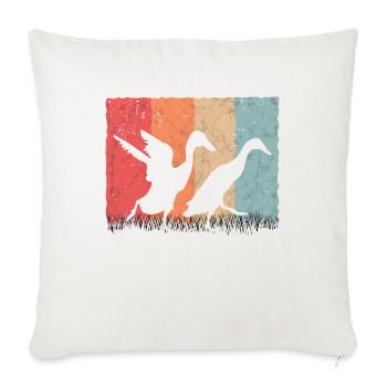 Indian Running Duck Retro Bottle Duck Vintage - Sofa pillowcase 17,3'' x 17,3'' (45 x 45 cm) - natural white - Front