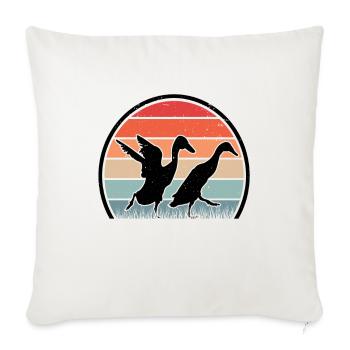 Indian Running Duck Retro Bottle Duck Vintage - Sofa pillowcase 17,3'' x 17,3'' (45 x 45 cm) - natural white - Front