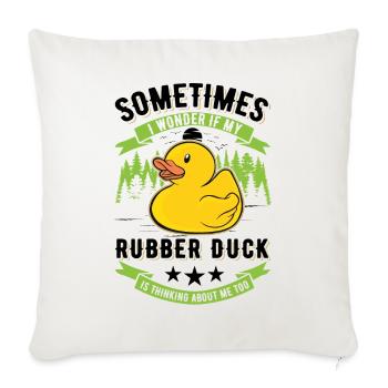 Rubber Duck Gift Squeaky Duck Bathing Duck - Housse de coussin décorative 45 x 45 cm - blanc nature - Devant