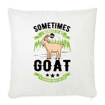 Chèvres Cadeau Chèvre Hôte Chèvre - Housse de coussin décorative 45 x 45 cm - blanc nature - Devant