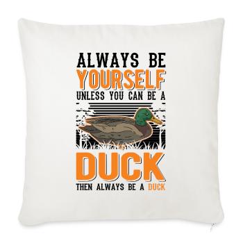Duck Gift Duck Duck Breeder - Sofa pillowcase 17,3'' x 17,3'' (45 x 45 cm) - natural white - Front