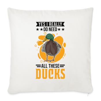 Duck Gift Duck Duck Breeder - Sofa pillowcase 17,3'' x 17,3'' (45 x 45 cm) - natural white - Front