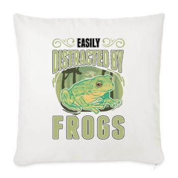 Facilement distrait par Frogs Frog - Housse de coussin décorative 45 x 45 cm - blanc nature - Devant