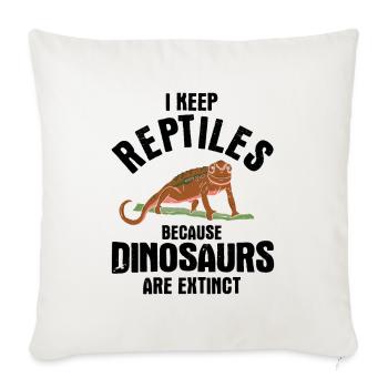 Eidechsen Für Besitzer Von Reptilien - Sofakissenbezug 45 x 45 cm - Naturweiß  - Vorne