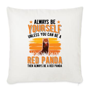 Red Panda Gift Red Panda - Sofa pillowcase 17,3'' x 17,3'' (45 x 45 cm) - natural white - Front