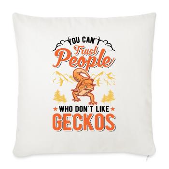 Gecko Gift Leopard Gecko - Sofa pillowcase 17,3'' x 17,3'' (45 x 45 cm) - natural white - Front