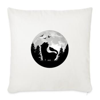 Ferret Moon Ferret Weasel - Housse de coussin décorative 45 x 45 cm - blanc nature - Devant