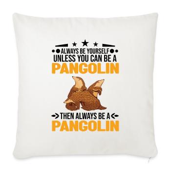 Soyez toujours vous-même Pangolin Schuppentier - Housse de coussin décorative 45 x 45 cm - blanc nature - Devant