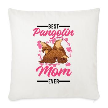 Meilleure maman pangolin de tous les temps Pangolin Mama - Housse de coussin décorative 45 x 45 cm - blanc nature - Devant