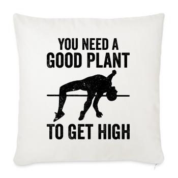 Fun pole vault - Sofa pillowcase 17,3'' x 17,3'' (45 x 45 cm) - natural white - Front