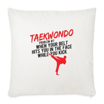 Koreanischer Kampfsport Taekwondo - Sofakissenbezug 45 x 45 cm - Naturweiß  - Vorne
