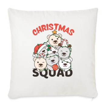 Polar Bear Christmas Tree Christmas Squad Polar Bears - Sofa pillowcase 17,3'' x 17,3'' (45 x 45 cm) - natural white - Front