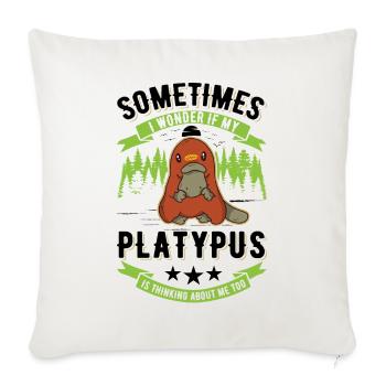 Platypus Spell Platypus - Sofa pillowcase 17,3'' x 17,3'' (45 x 45 cm) - natural white - Front