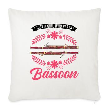 Bassoon Girl Bassoonist Bassoon Player - Sofa pillowcase 17,3'' x 17,3'' (45 x 45 cm) - natural white - Front