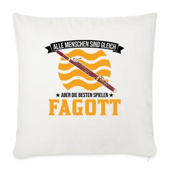 Bassoon Gift Bassoonist Bassoon Player - Sofa pillowcase 17,3'' x 17,3'' (45 x 45 cm) - natural white - Front