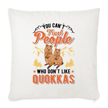 Quokka Gift Short-tailed Kangaroo - Sofa pillowcase 17,3'' x 17,3'' (45 x 45 cm) - natural white - Front