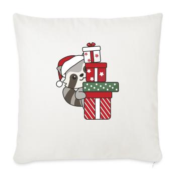 Raccoon Christmas Gift Winter Raccoons - Sofa pillowcase 17,3'' x 17,3'' (45 x 45 cm) - natural white - Front