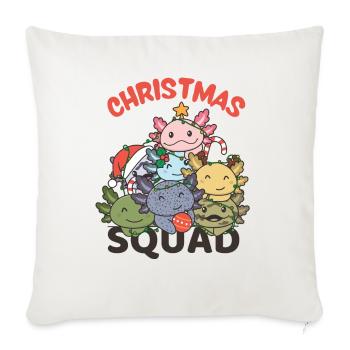 Axolotl Weihnachtsbaum Christmas Squad Axolotls - Sofakissenbezug 45 x 45 cm - Naturweiß  - Vorne