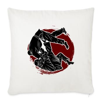 Japanischer Kampfsport Judo - Sofakissenbezug 45 x 45 cm - Naturweiß  - Vorne