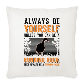 Indian Running Duck Gift Running Duck - Sofa pillowcase 17,3'' x 17,3'' (45 x 45 cm) - natural white - Front