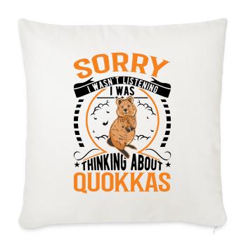 Quokka Gift Kangourou à queue courte - Housse de coussin décorative 45 x 45 cm - blanc nature - Devant