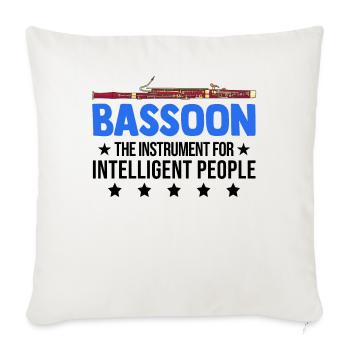 Instrument de basson pour les gens intelligents Bassoniste - Housse de coussin décorative 45 x 45 cm - blanc nature - Devant
