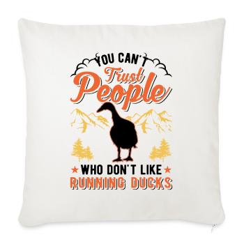 Indian Running Duck Gift Running Duck - Sofa pillowcase 17,3'' x 17,3'' (45 x 45 cm) - natural white - Front
