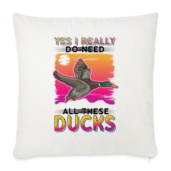 Duck Gift Duck Duck Breeder - Sofa pillowcase 17,3'' x 17,3'' (45 x 45 cm) - natural white - Front