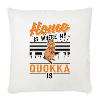 Home is where my quokka is - Sofa pillowcase 17,3'' x 17,3'' (45 x 45 cm) - natural white - Front