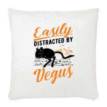 Easily distracted by Degus - Sofa pillowcase 17,3'' x 17,3'' (45 x 45 cm) - natural white - Front