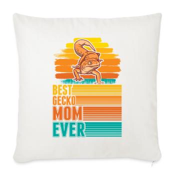 Meilleure maman Gecko Ever Gecko Mama - Housse de coussin décorative 45 x 45 cm - blanc nature - Devant