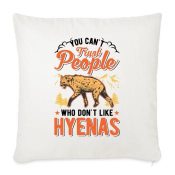 Hyäne Geschenk Erdwolf Hyena - Sofakissenbezug 45 x 45 cm - Naturweiß  - Vorne