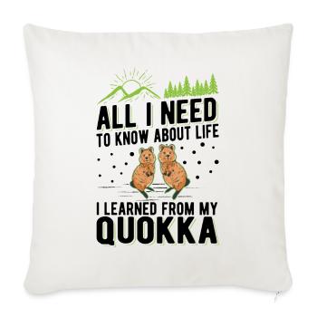 Quokka lover Short-tailed Kangaroo - Sofa pillowcase 17,3'' x 17,3'' (45 x 45 cm) - natural white - Front